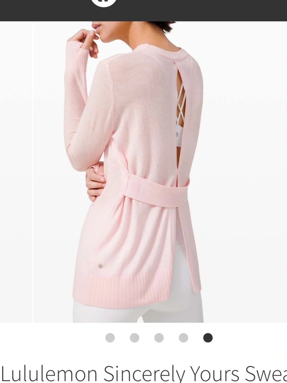Lululemon Sincerely Yours Lightweight Pink Sweater Sz 10